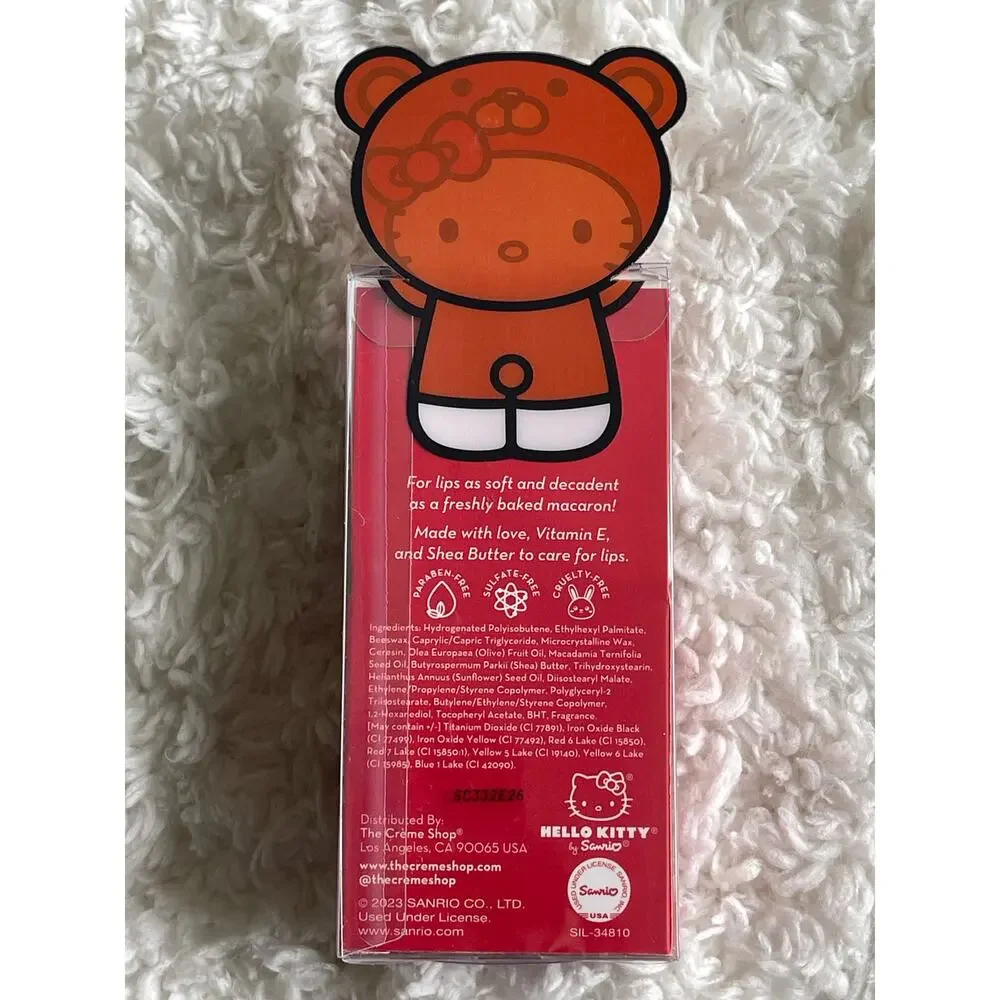 Hello Kitty Macaron Lip Balm Red Velvet Moisturizing Vitamin E Shea Butter NEW